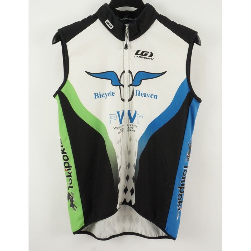 Louis Garneau LG Bicycle Heaven Zip Tour Cycling Jersey Vest Men's Large Pockets